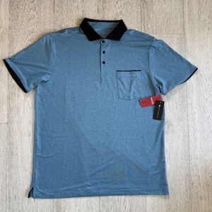 TravisMathew Men's XL ~ Featherweight Pocket Polo golf Shirt ~ Blue ~ NEW!
